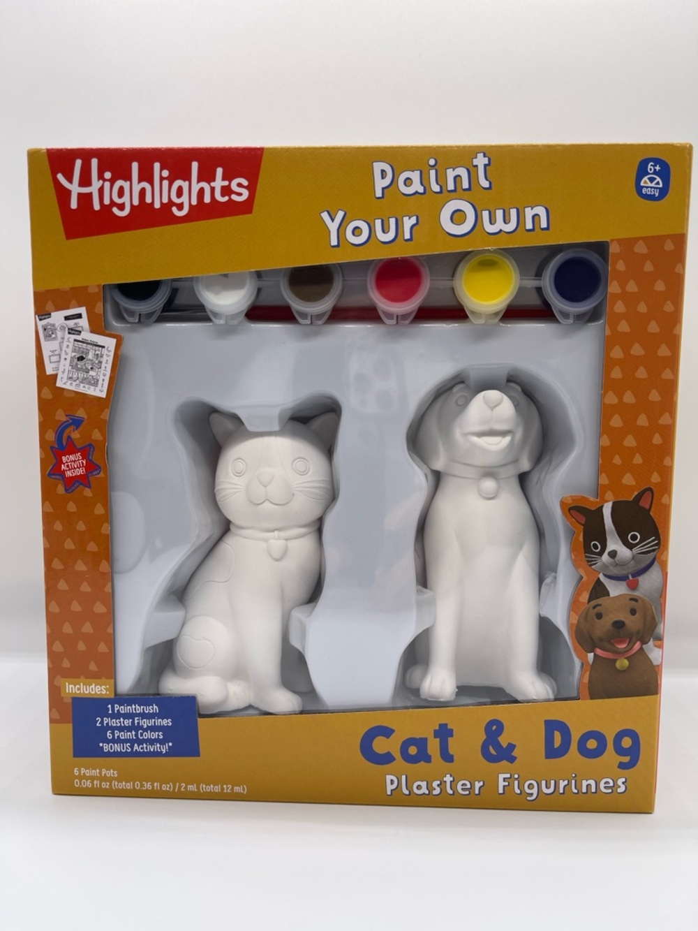 Highlights Paint Your Own Cat & Dog Plaster Figurines - White